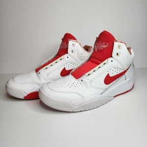 Used Size 10.5 - Nike Air Flight Lite Mid White University Red